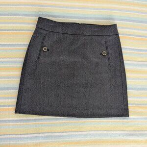 ⭐ Ann Taylor LOFT Gray Wool Mini Skirt size 2